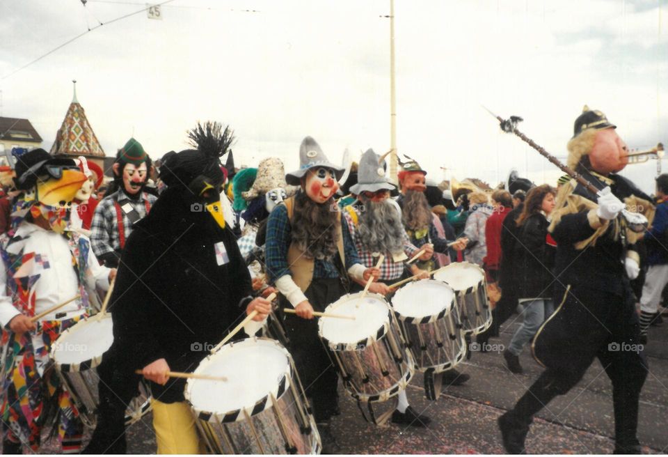 Carnival in Basel in Switzerland