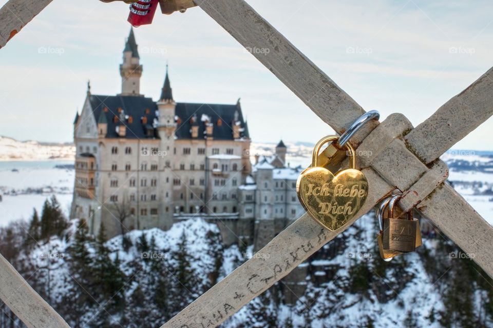 Close-up of a love lock