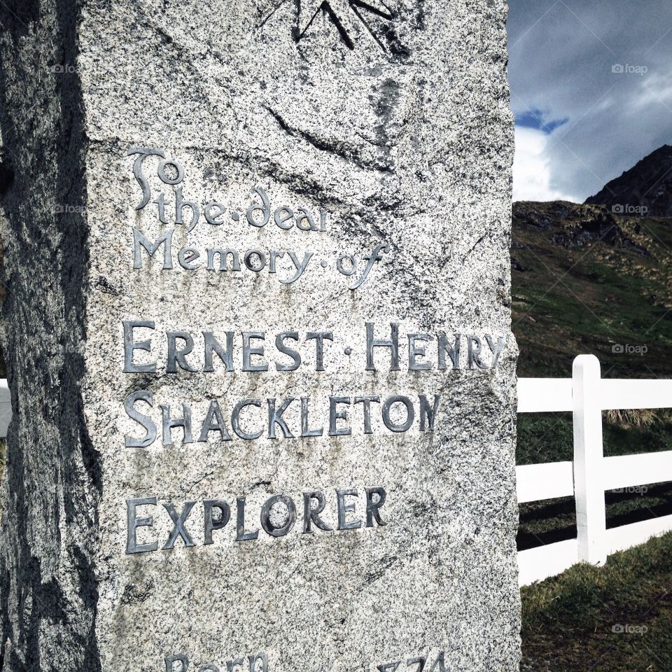 The resting place of the boss himself, Ernest Shackleton. Taken at Grytviken, South Georgia.