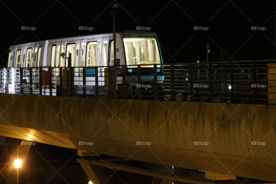 Rennes Metro by night - 1
