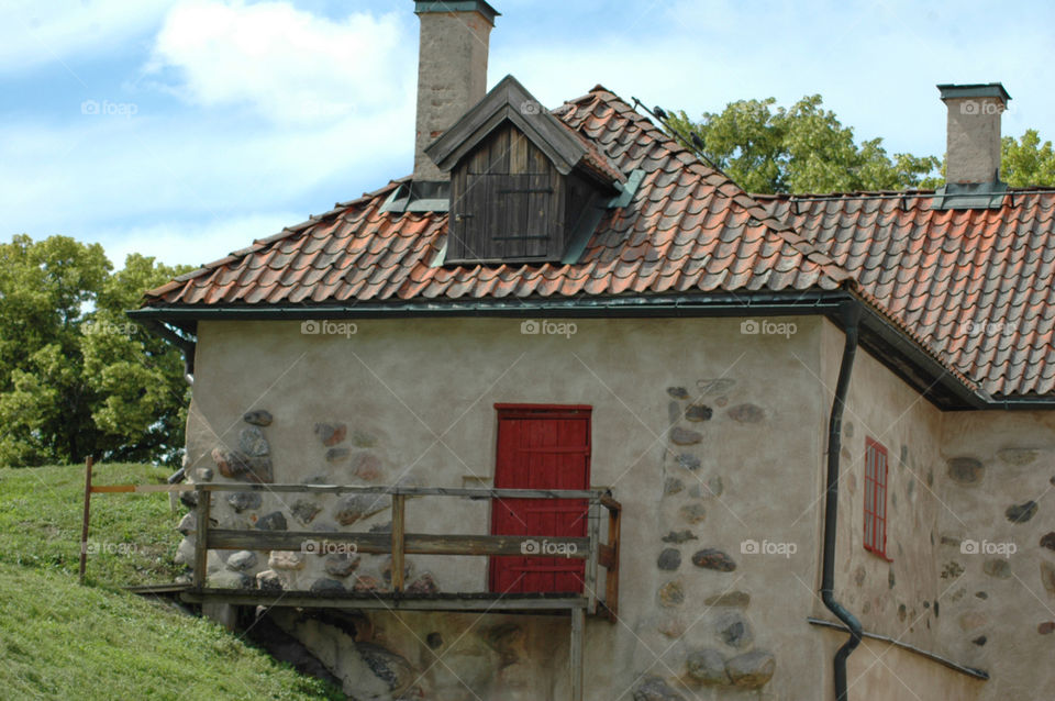 building stone stair old