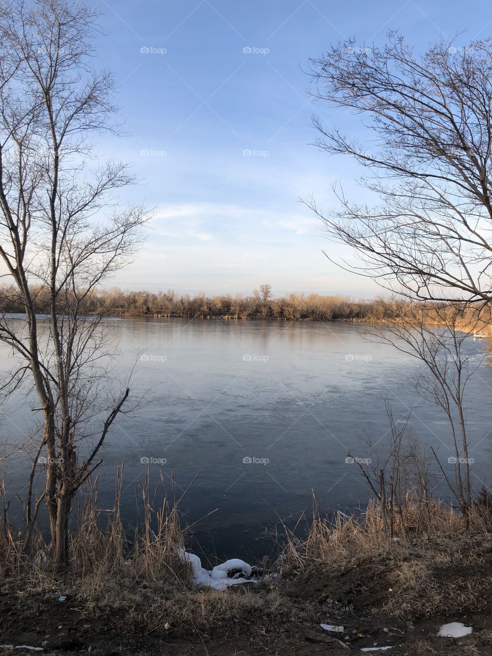 Cold water at the lake