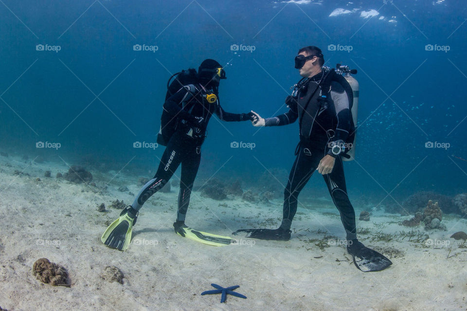 Underwater romance