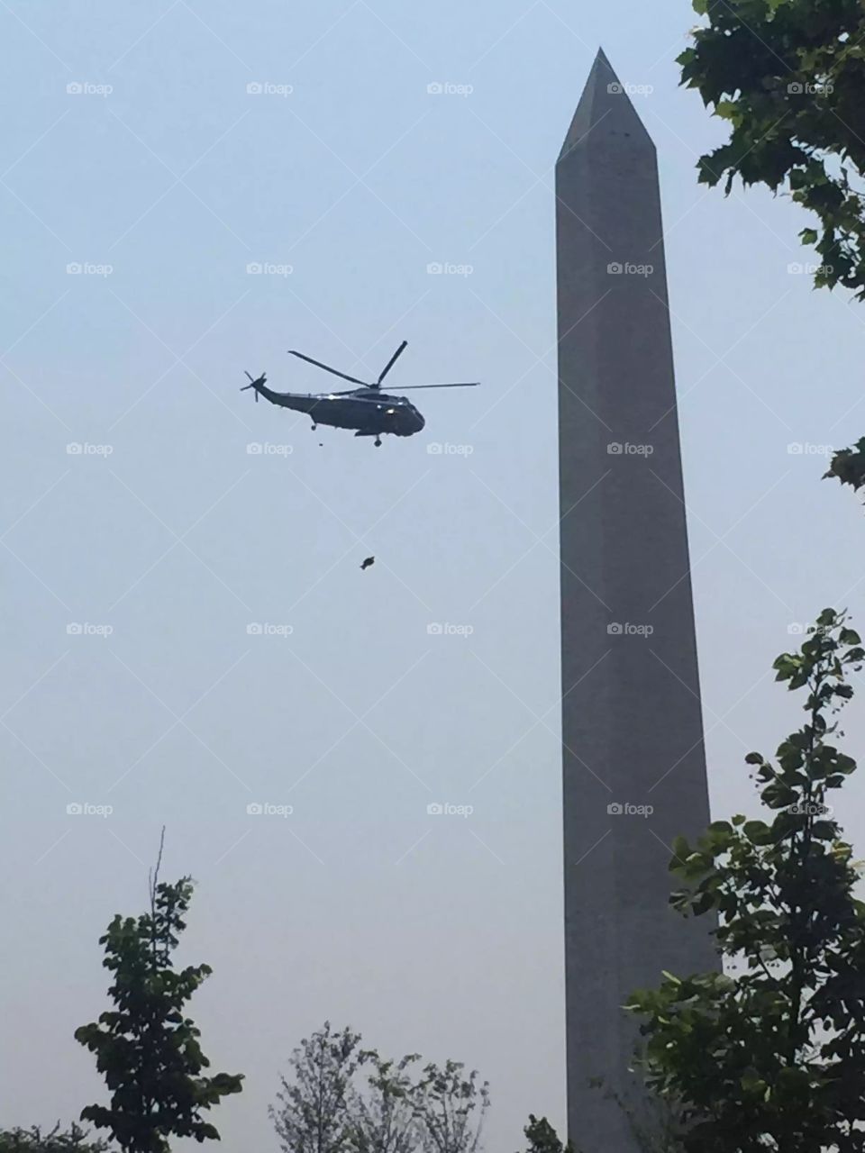 Washington Monument and President 