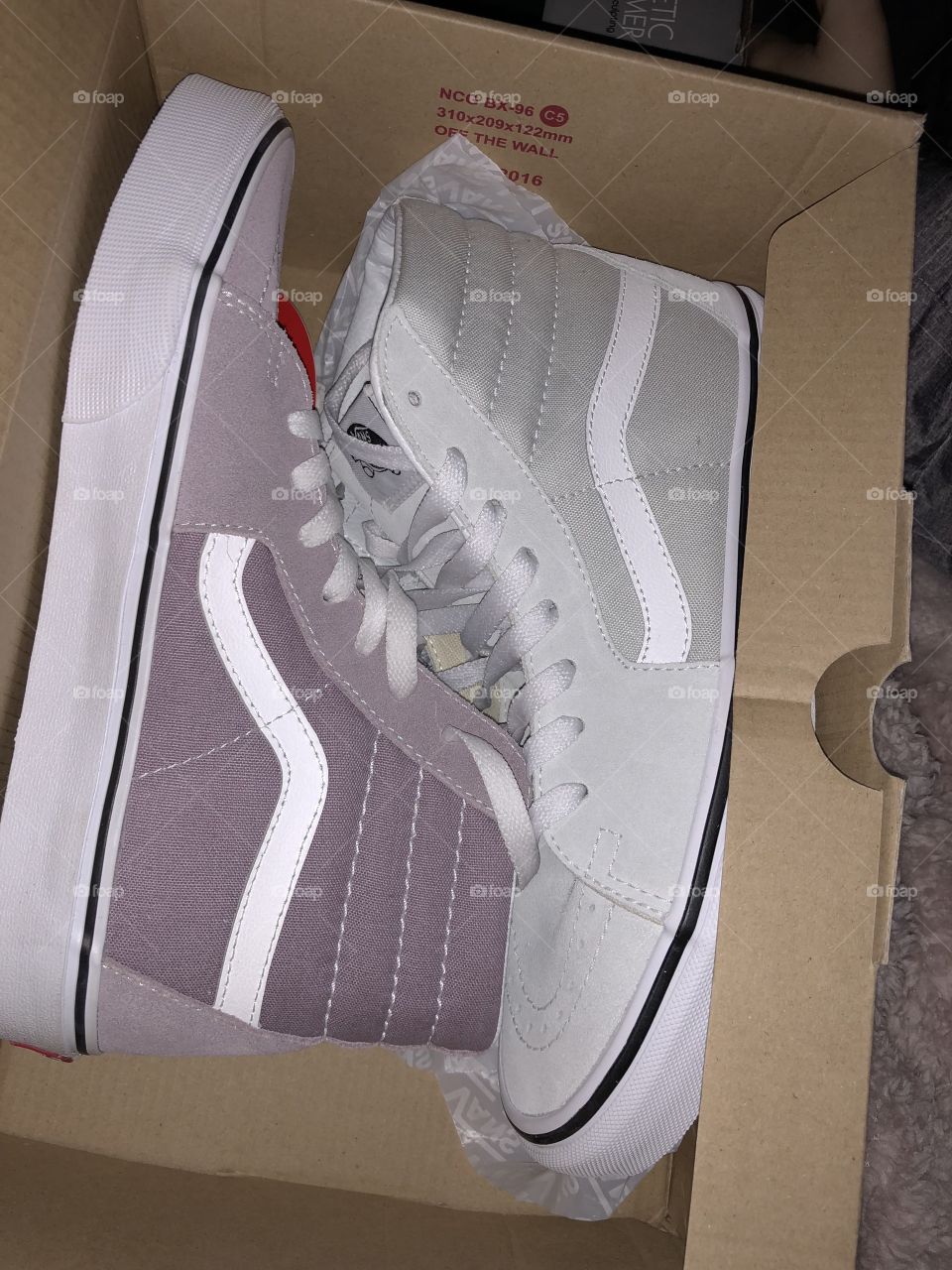 A pair of Vans shoes I got a nice deal on since they didn’t have the matching shoe of either color