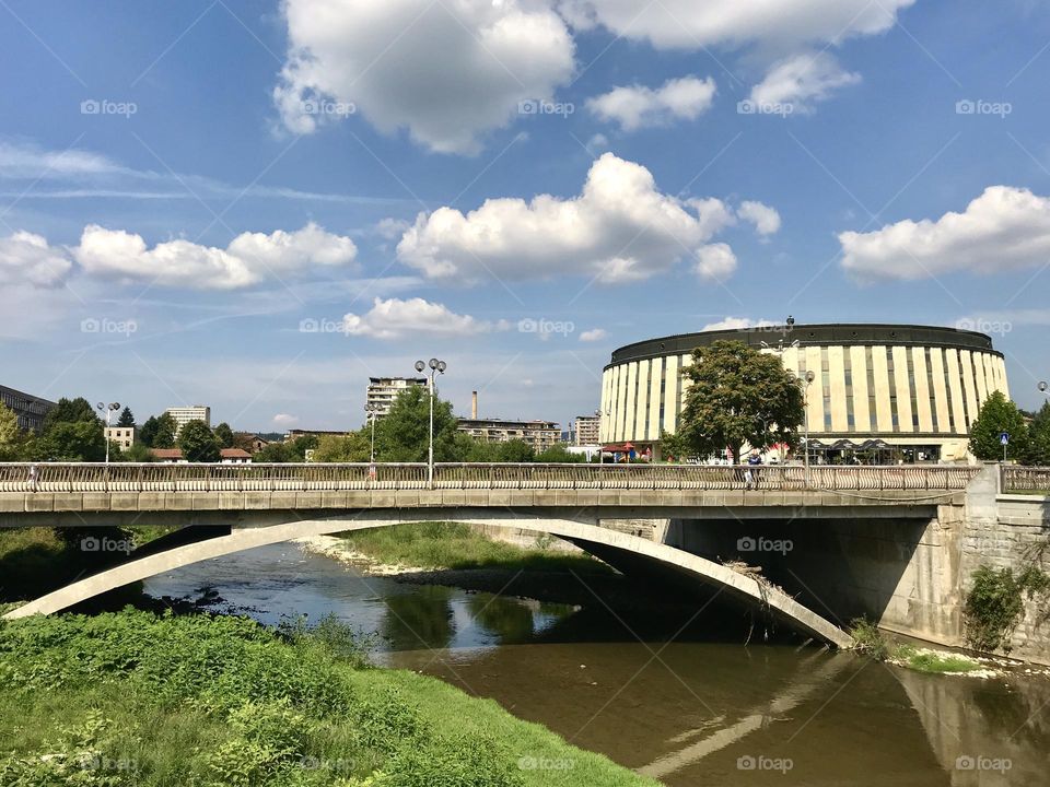Bridge over the river in the city