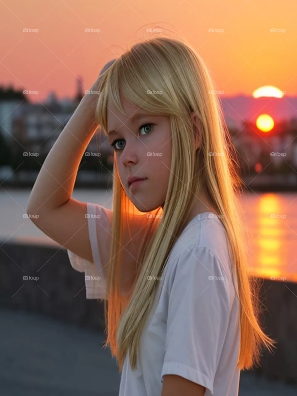 Beautiful blonde girl