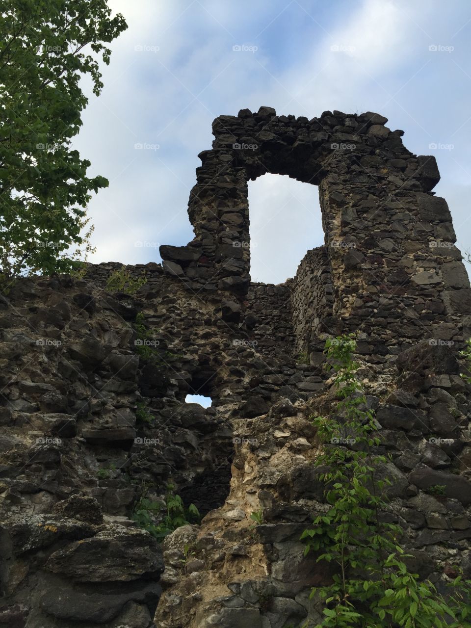 Ruins of Nevytsky castle in Zakarpattia, Ukraine