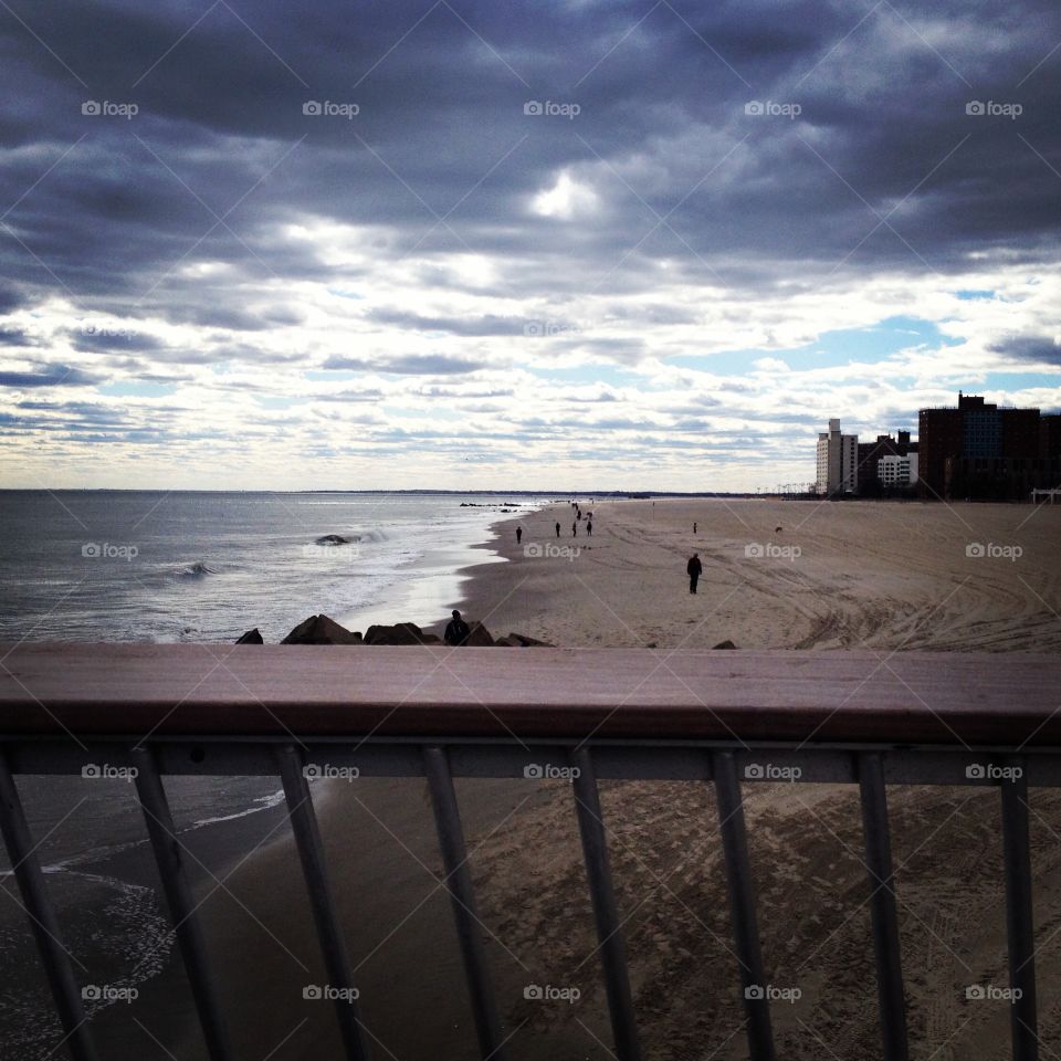 The sky gets dark at Coney Island 