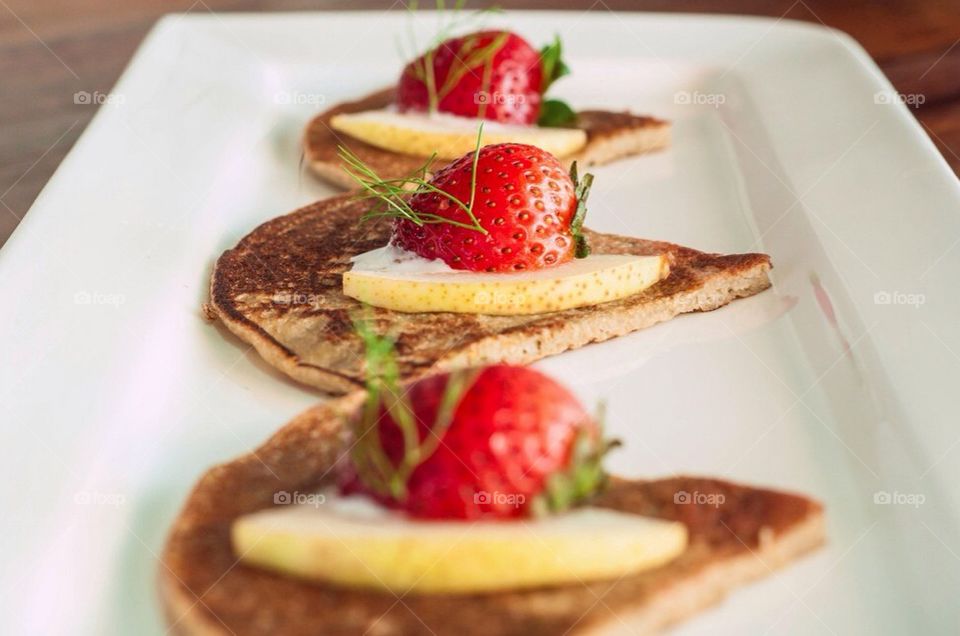 Strawberry pancakes