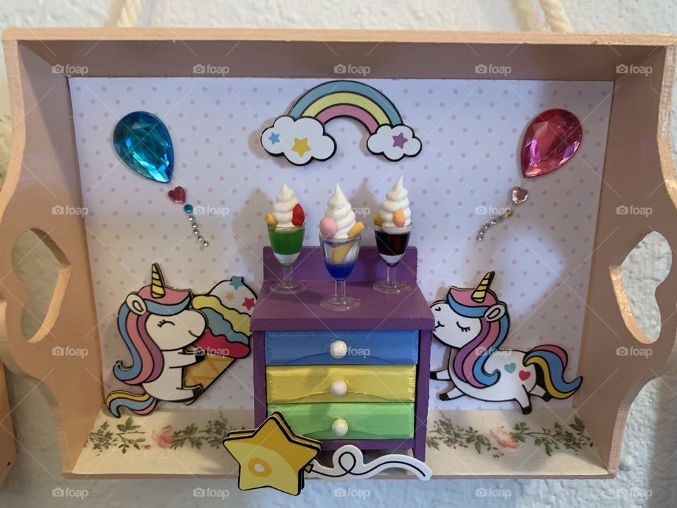 Shadow box I made for a Child’s  room 