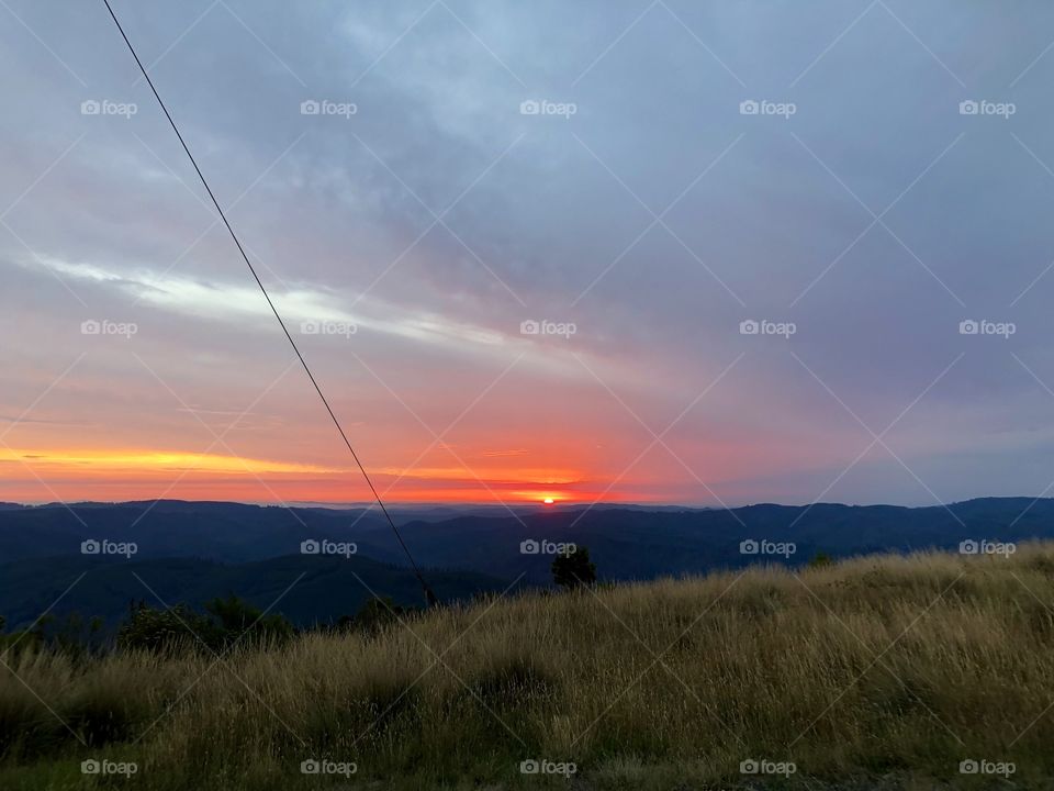 Sunset at mount Tazzie 