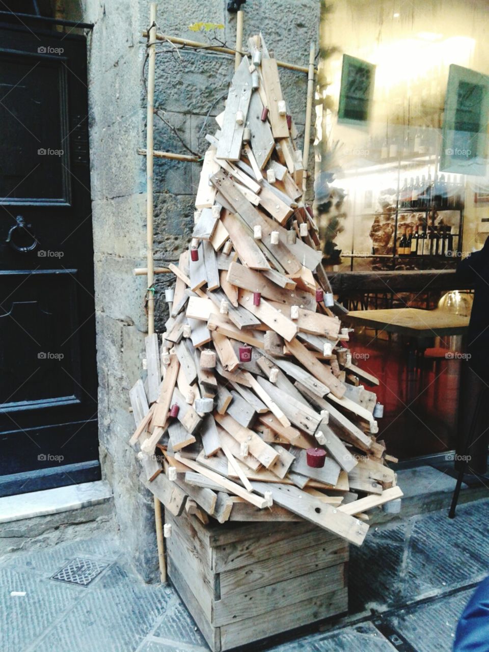 a Wood christmas tree