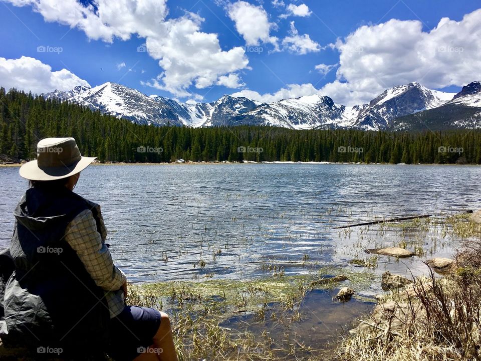 Imagine how many people have sat in this exact spot and how the landscape has changed throughout the years in Rocky Mountain National Park 
