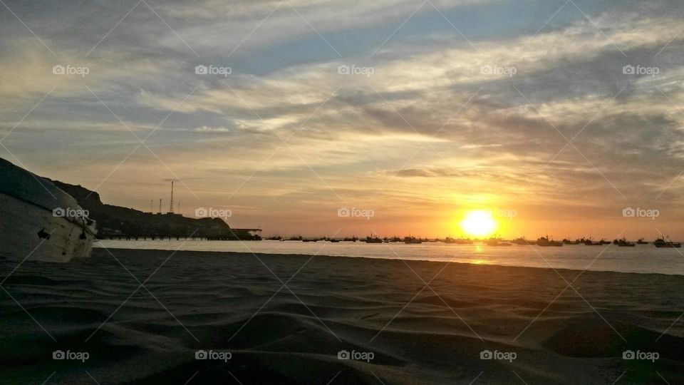 Mancora Beach Peru sunset