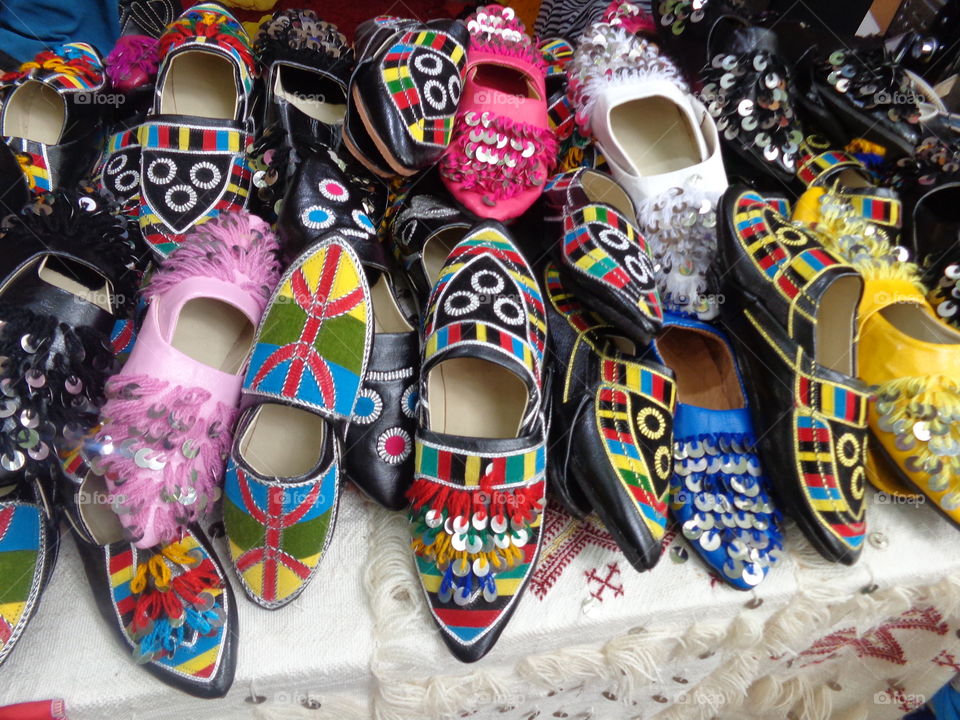 traditional shoes of morrocan women
