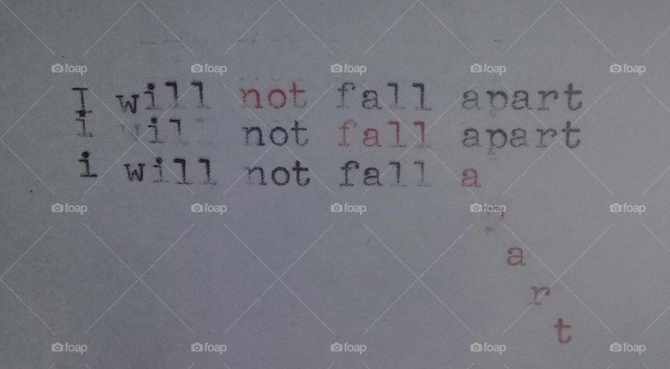 Typewritten Fall Apart