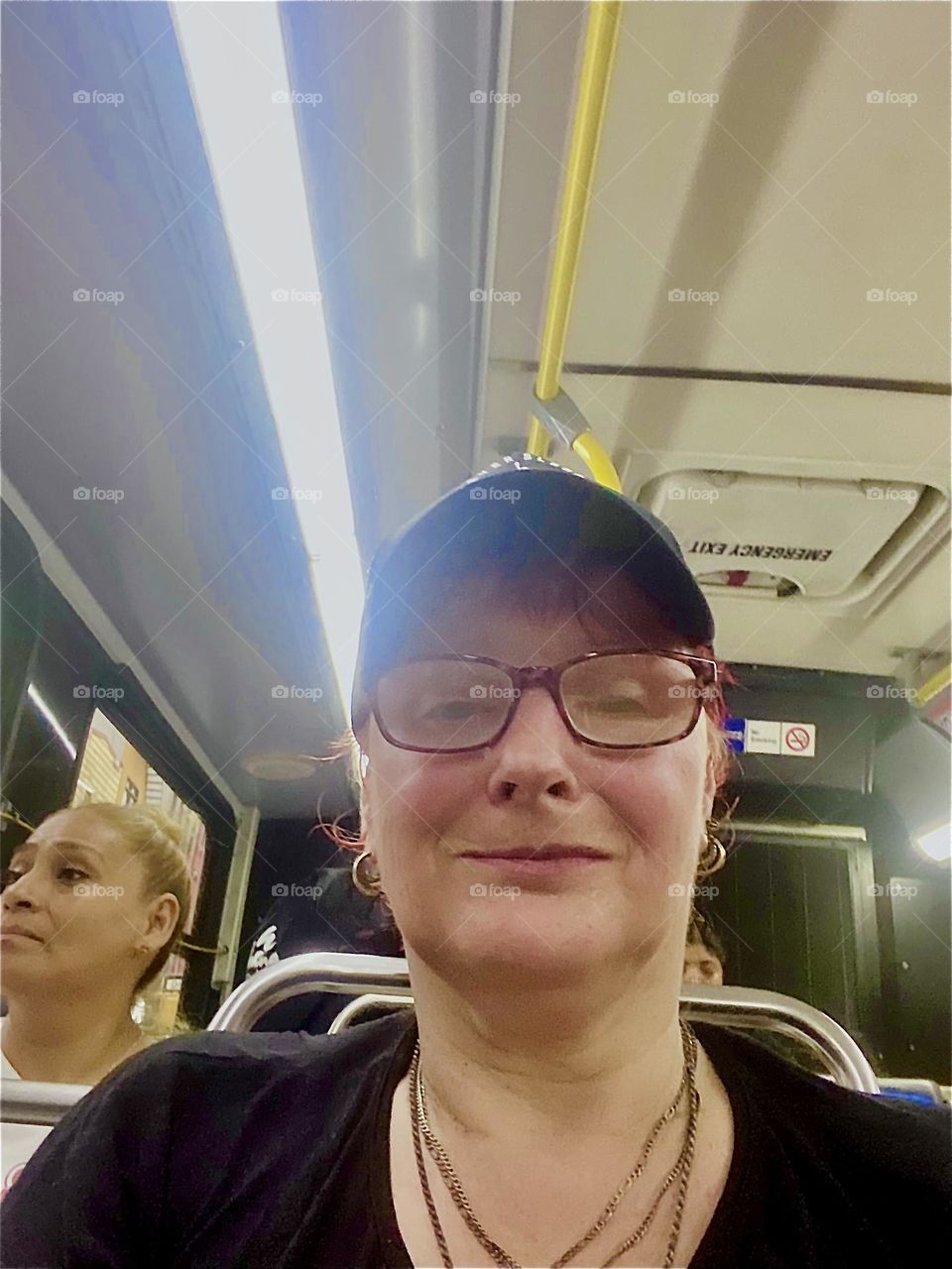 This is me. “Petra Schiller” a.k.a. “Maxine Firefox” a.k.a. “Maximiliane Feuerfuchs” riding the “B 43” bus home to “Greenpoint”, Brooklyn and “Newtown Creek” on an Indian summer evening in September 2023. Hypnotic Productions