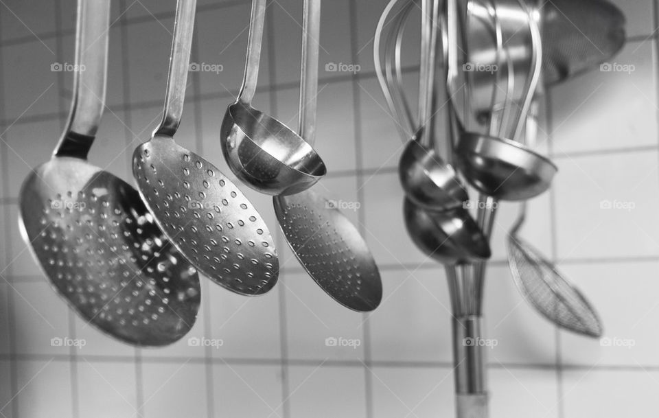 kitchen tools black and white svartvit by vivid_photo