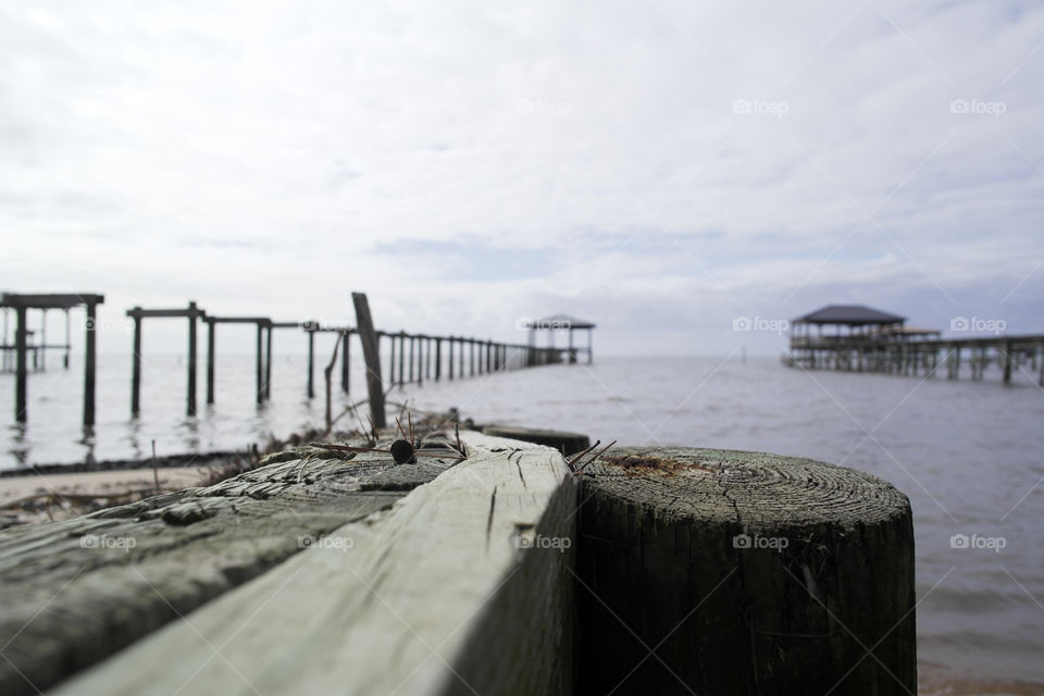 Dock on the bay Mobile Alabama