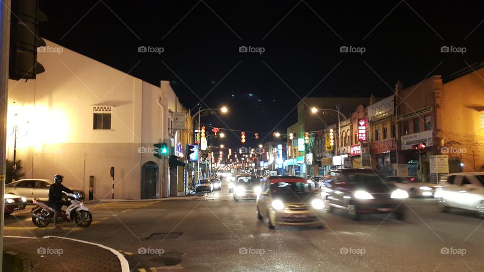 Seremban town Malaysia at night