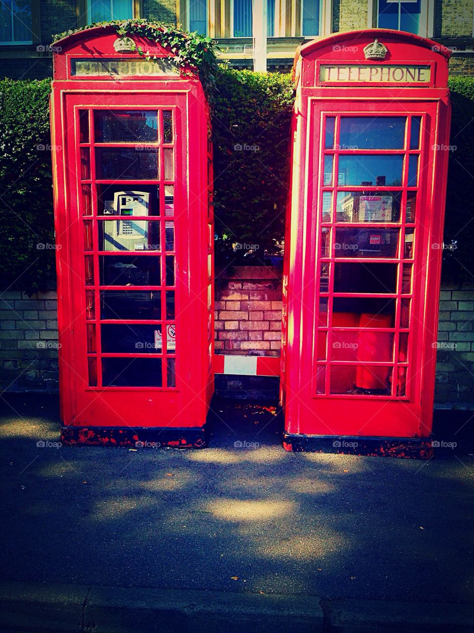 A pair of London telephone booths 
