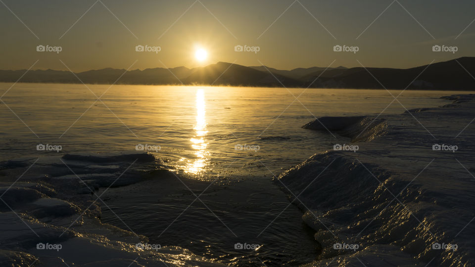 Sunset on Lake Baikal