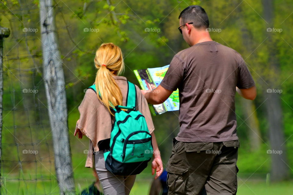 walking in the park