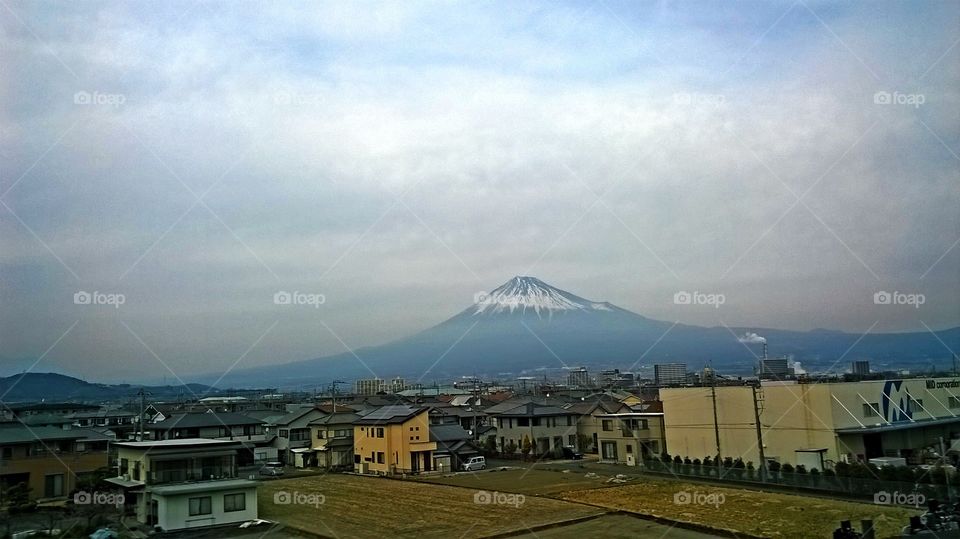 Mount Fuji, train view, Japan
