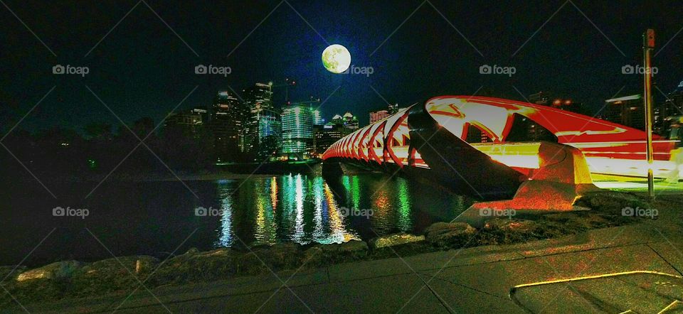 Full Moon over Calgary. The Moon will show you the way out of darkness, towards peace within and without