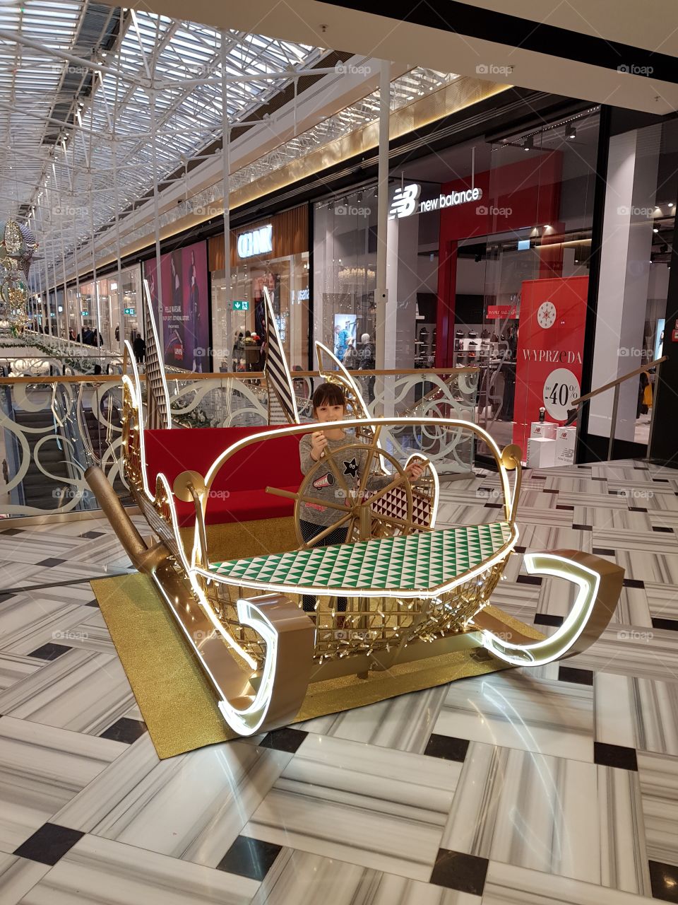 Christmas time in shopping center