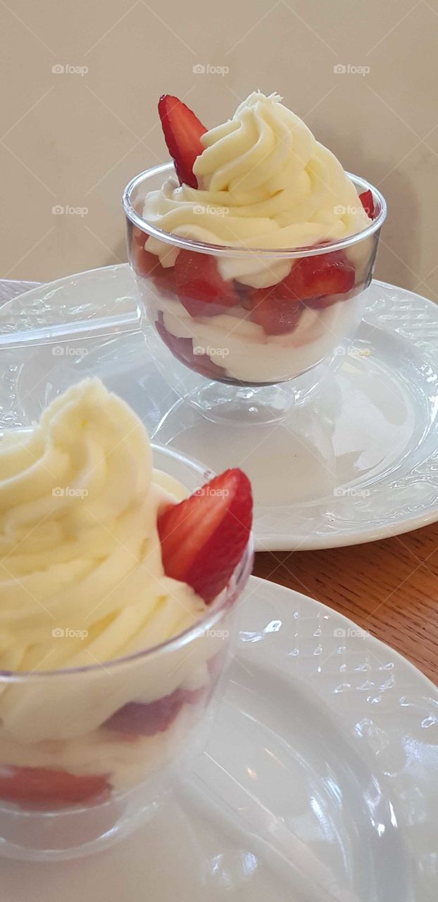 whipped cream strawberry