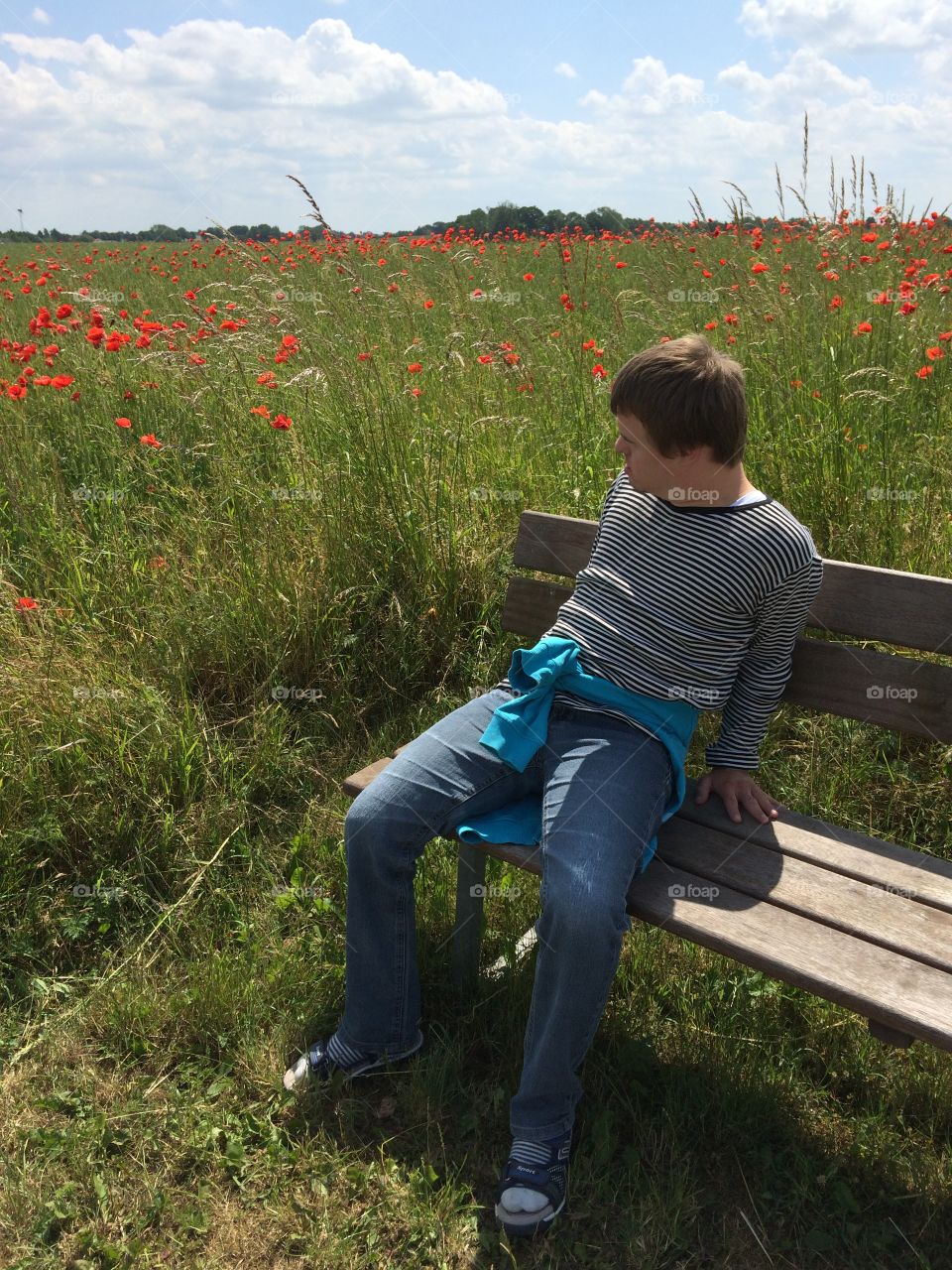 Man on bench 