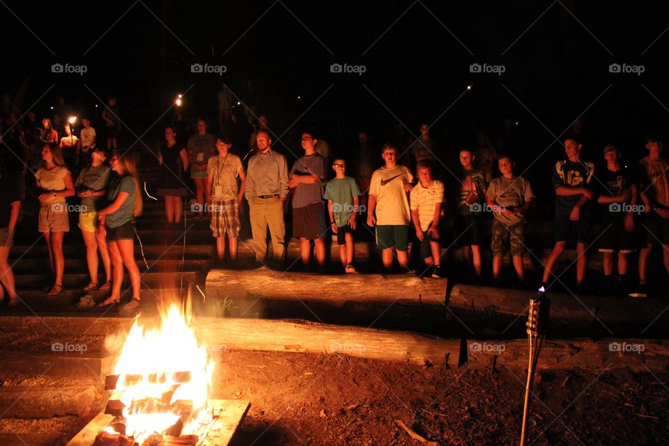Summer Camp Campfire 