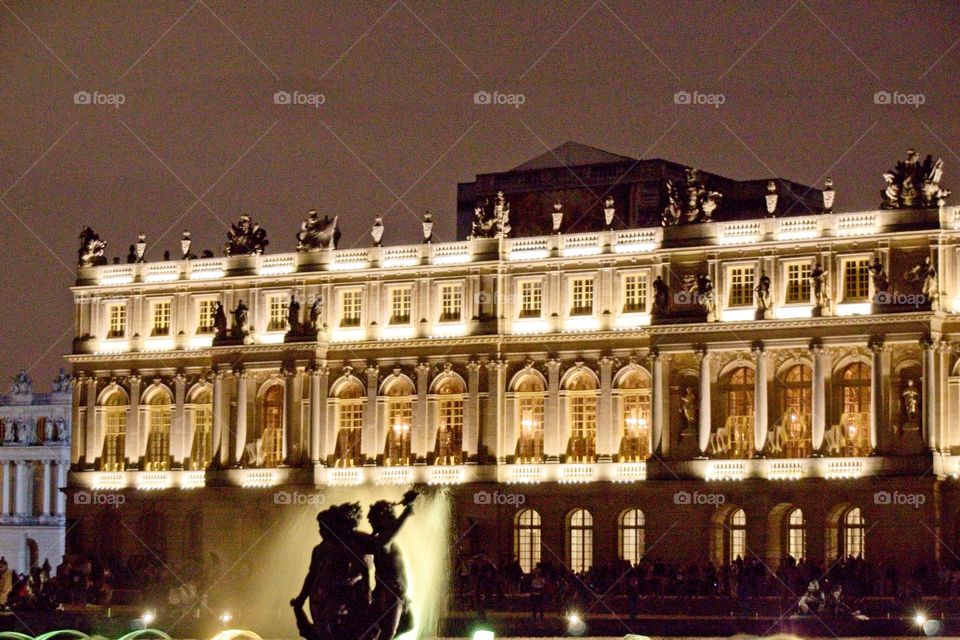 the facade of the palace