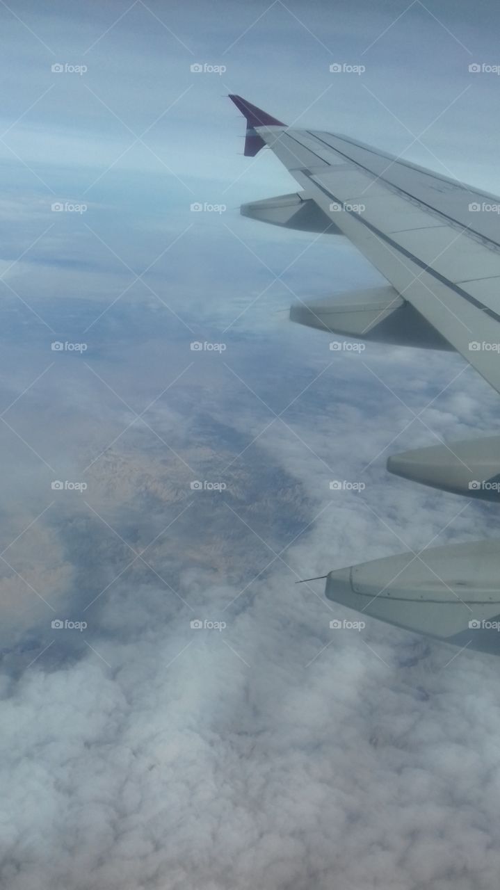 ala de avión desde las nubes