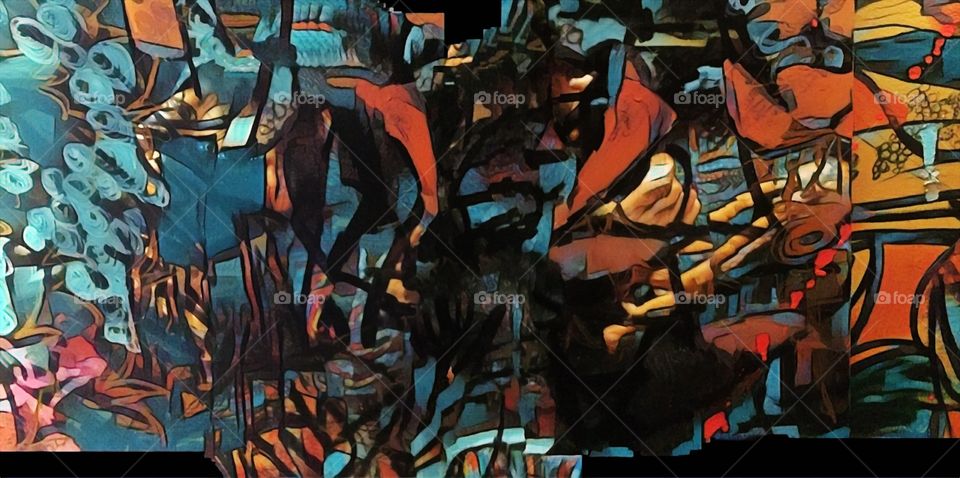 This is one of my #HallucinogenicSelfies a type of photography that I do in front of a mirror than run it through a photography art app