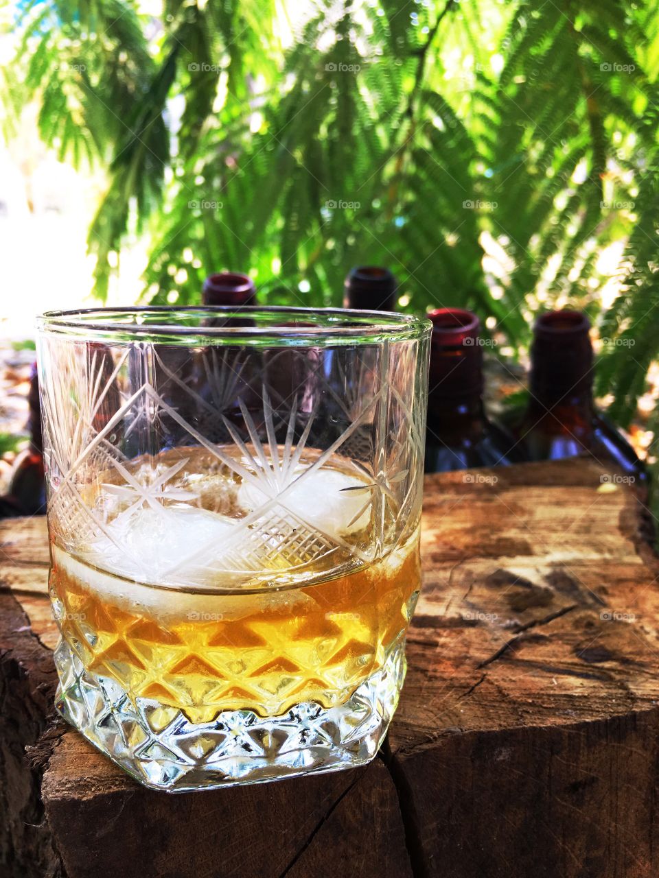 A glass of whiskey