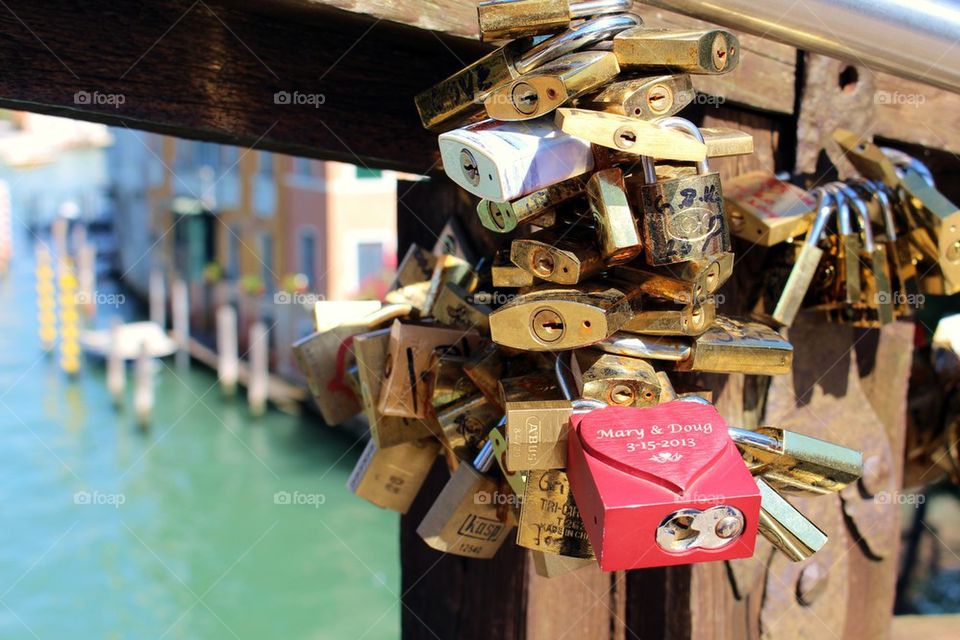 Locks on Accademia Bridge, Venice