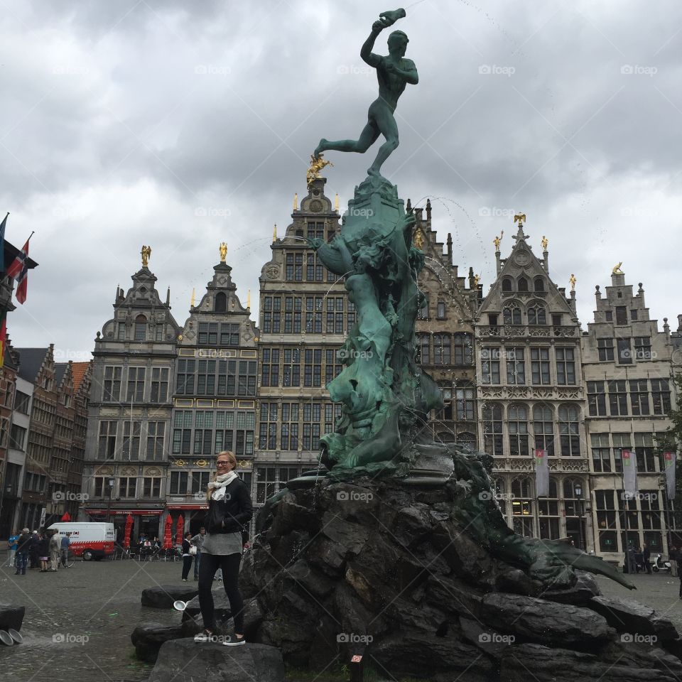 Beautiful Antwerp. I just wanted a cup of coffee, but my friend wanted to take pictures...