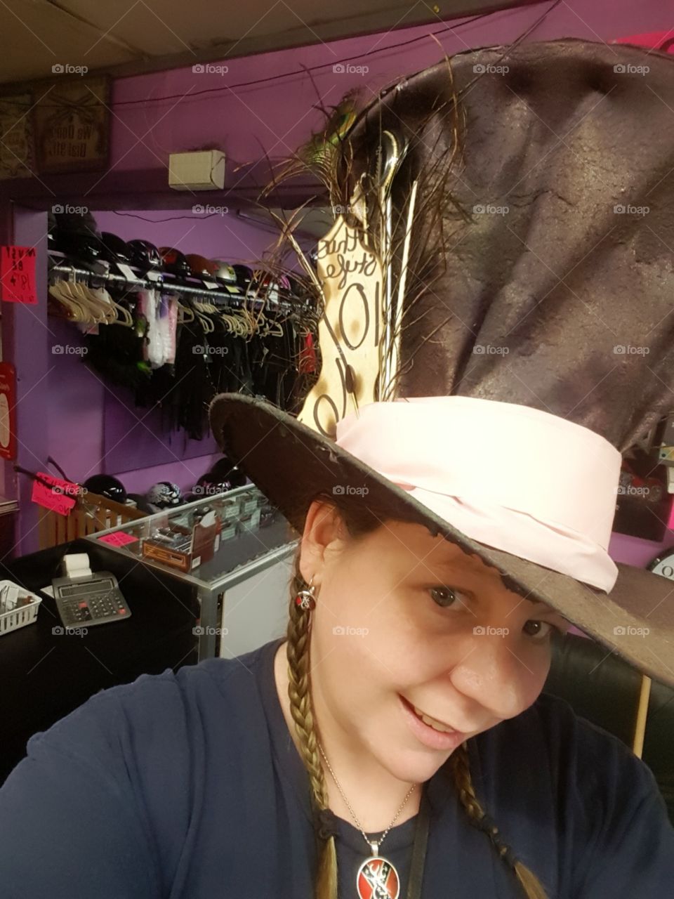 sporting my Mad Hatter creation