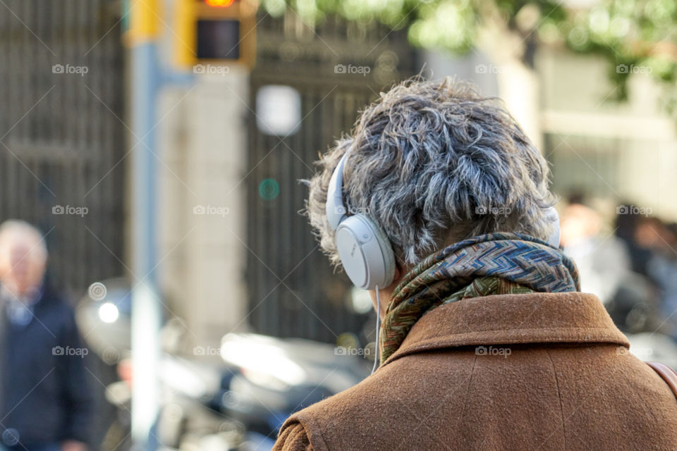 Headphones woman