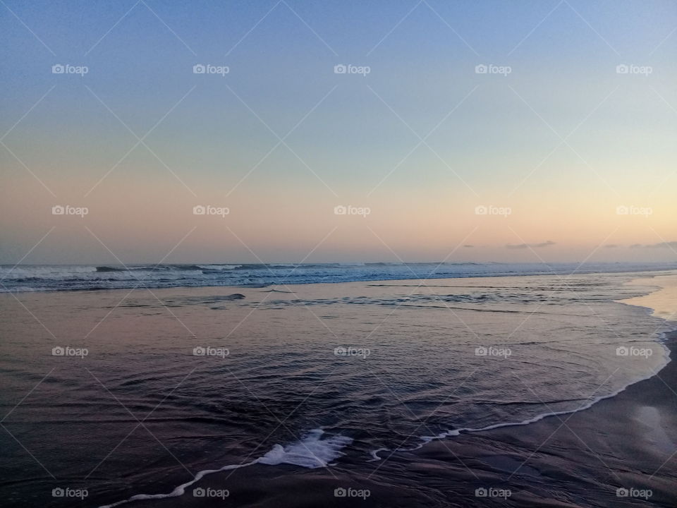 Night on the beach. Brasil ,with beautiful sky. Autumn