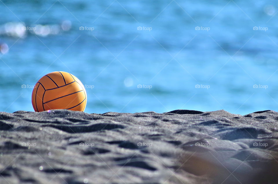 yellow  beach volley ball