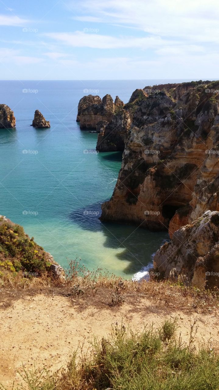cliffs at the Algarve Portugal. cliffs Algarve Portugal near lagos 