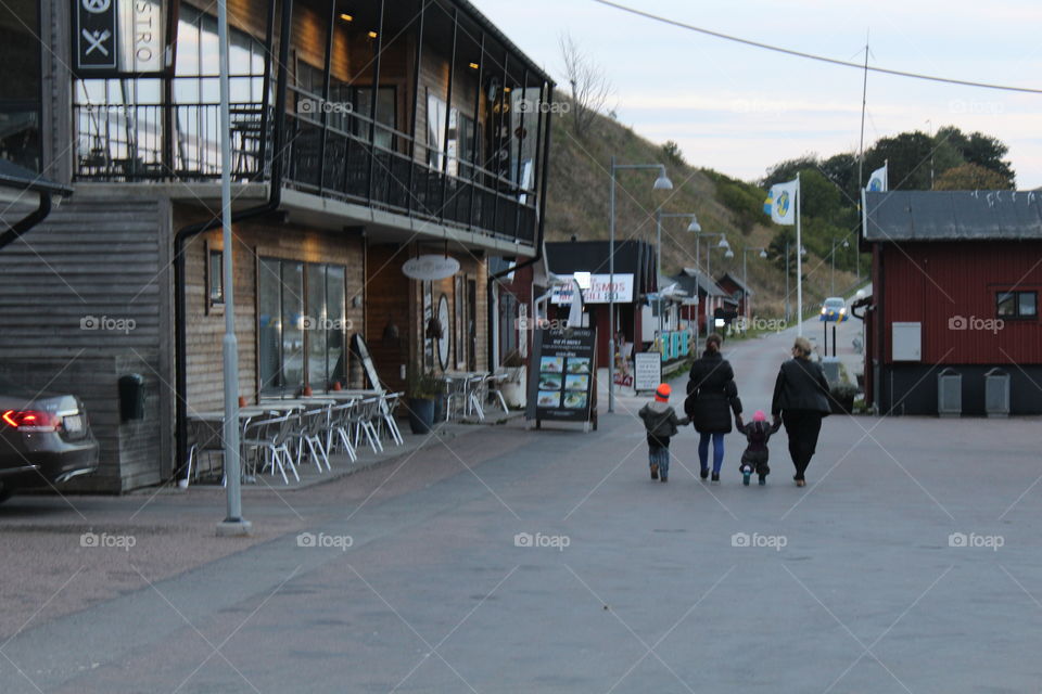 my children with their mother and grandmom