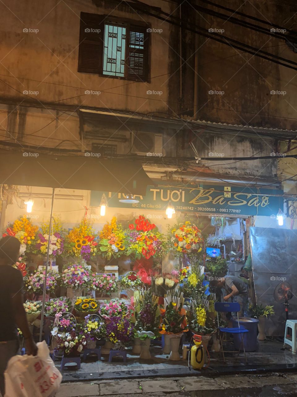 Asian flower stall 