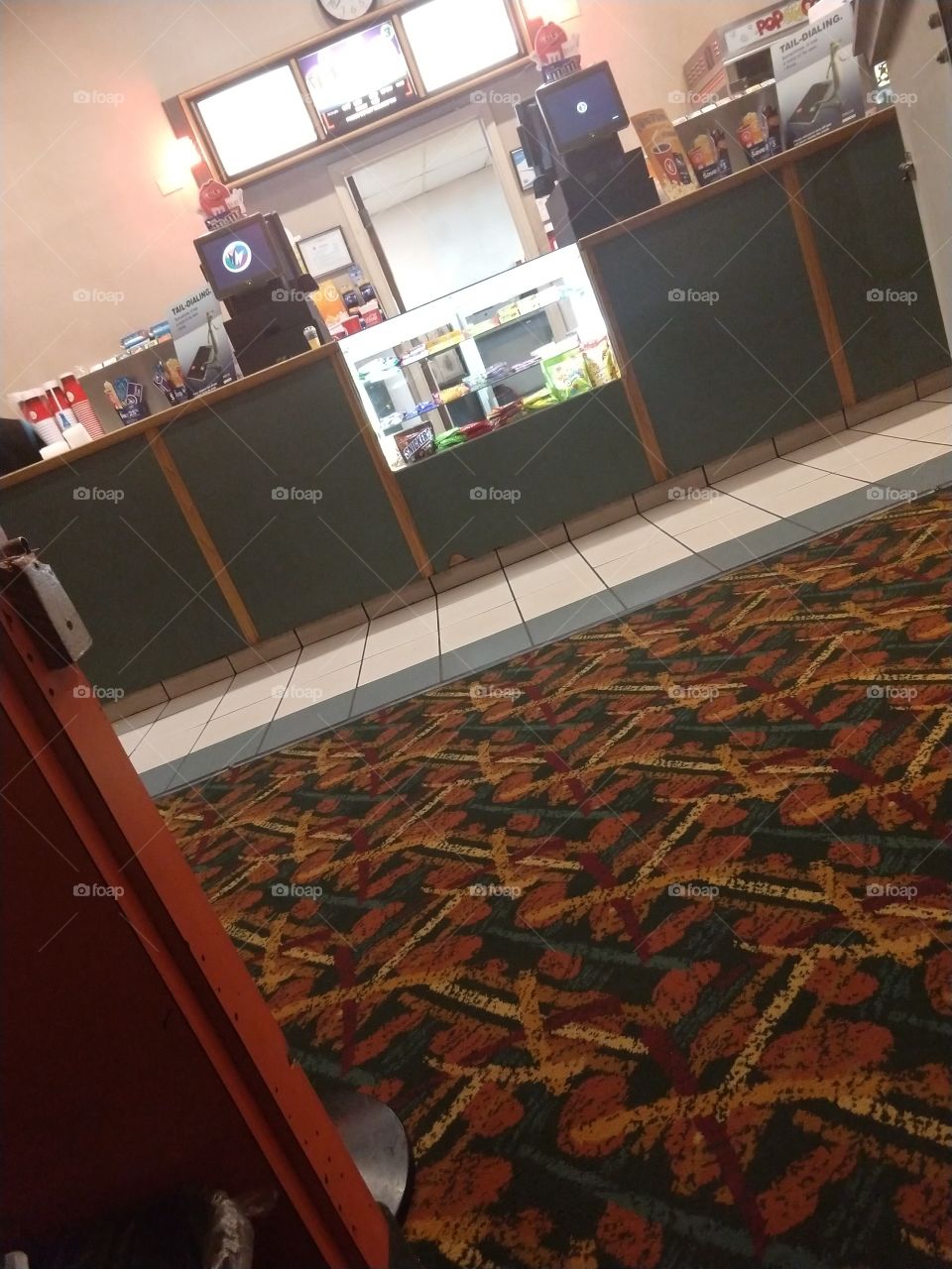 empty theatre lobby
