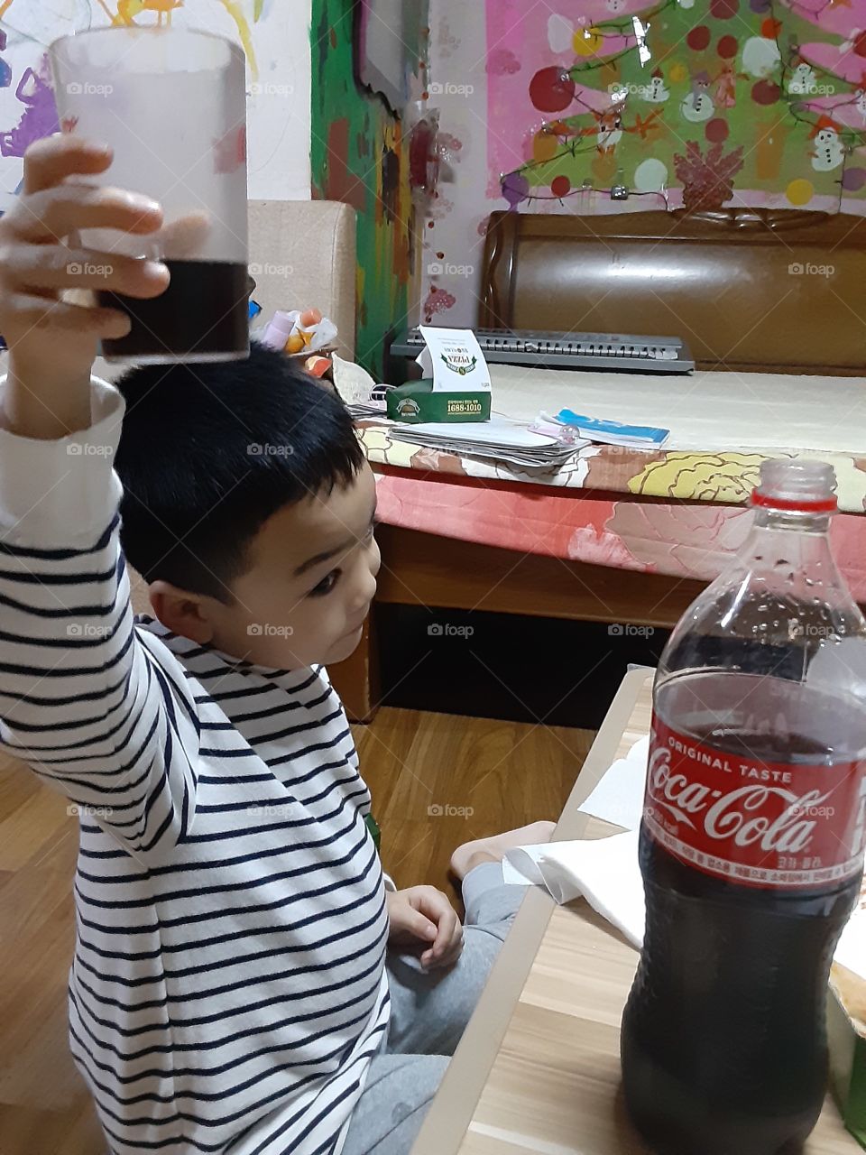 cheers to all with coca cola