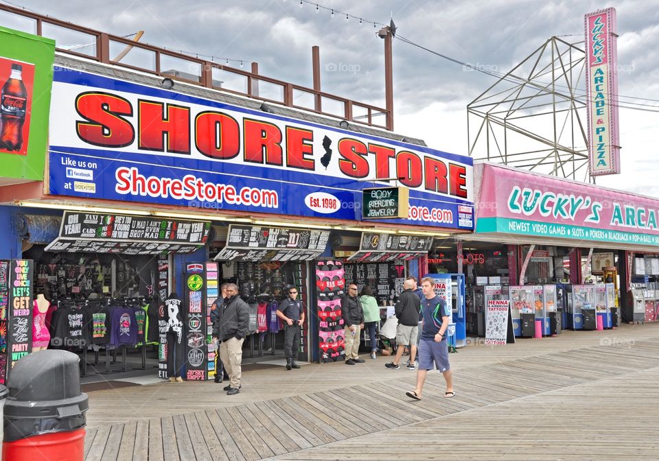 The Shore Store. The pier at Seaside Heights was not spared by Hurricane Sandy. Photo was taken 3 months before the storm hit. 